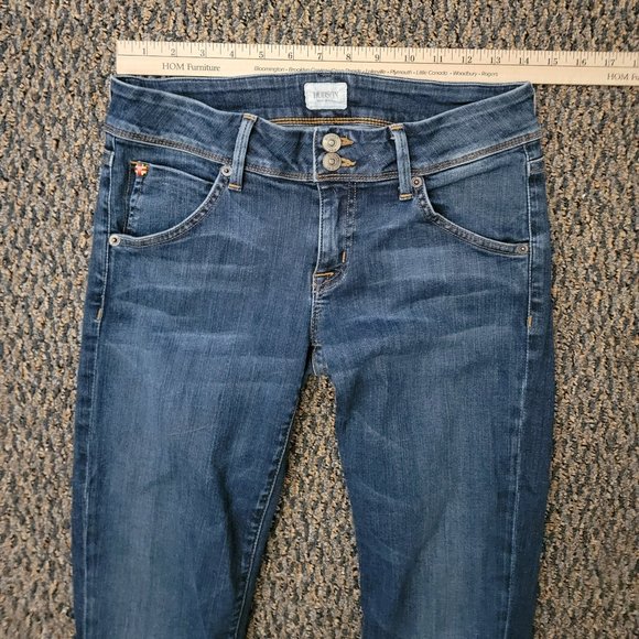 Awesome Hudson Flap Pocket Straight Leg Skinny Jeans Stretchy Size 27 - Picture 7 of 11